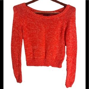 American Eagle Outfitters crochet Orange sweater Size S